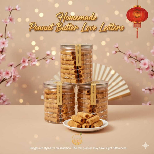 Homemade Peanut Butter Love Letters Chinese New Year cookies in Singapore
