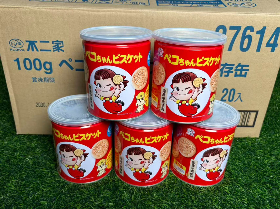 不二家牛奶罐装饼干 Fujiya Peko chan Milk Biscuits in a Tin