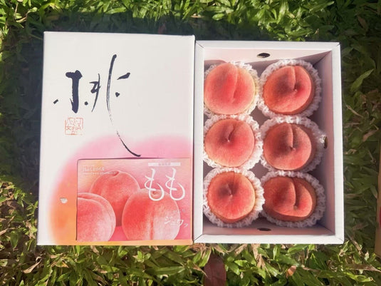 Fukuoka Yame White Peach Hikawa Hakuhou premium Japanese peach gift box Singapore | Heng Fruits