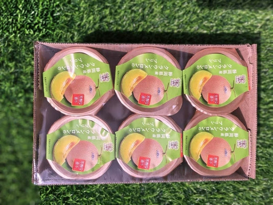 神户出品静岈皇冠蜜瓜布丁 Kobe Crafted Shizuoka Crown Melon Pudding 570g 6pcs | Premium Japanese Dessert | Heng Fruits Singapore