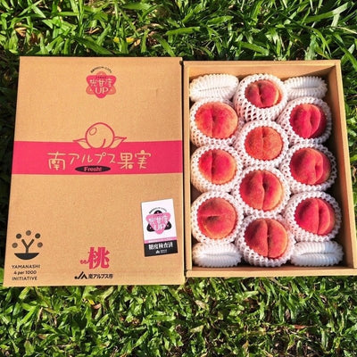 山梨南阿尔卑斯高糖度桃 Yamanashi Minami-Alps High-Sugar Peach 3kg 9pcs | Premium Peach from Yamanashi | Heng Fruits Singapore