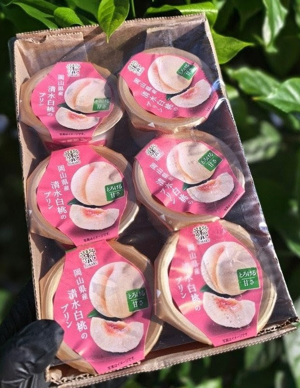 冈山清水白桃布丁 Okayama Shimizu White Peach Pudding