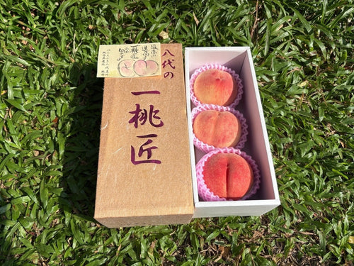 山梨八代桃 一桃匠 Yamanashi Yatsushiro Ittoushou Peach 1kg 3pcs | Premium Peach from Yamanashi | Heng Fruits Singapore